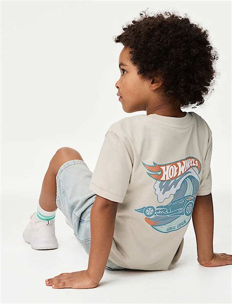 Buy Pure Cotton Hot Wheels™ T-Shirt (2-8 Yrs) at Marks & Spencer
