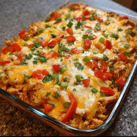 Fajita Chicken Casserole - Cooking White