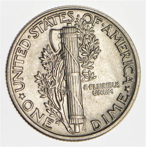 Ch AU/Unc 1944 Mercury Liberty Dime - 90% Silver - High Grade ...
