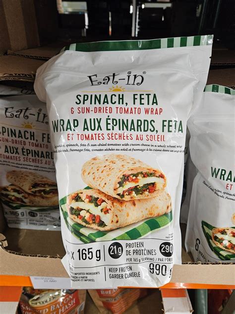 Eat-In Spinach, Feta, and Sun-Dried Tomato Wrap - 1 x 990 Grams Shipped ...