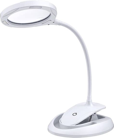 Amazon.com: Magnifying Lamp 2-in-1 Magnifying Glass Desk Lamp with Stand and Clamp, 5X 10X ...