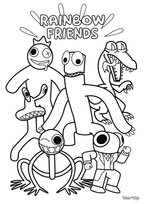 Rainbow Friends Drawing Coloring Pages