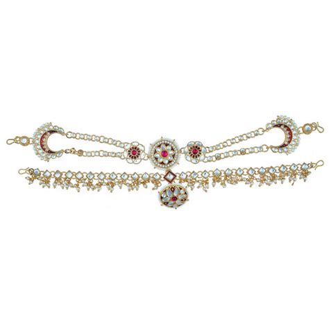 Meira Jewellery Pink color Minakari work Shishful with Rakhdi set For Women