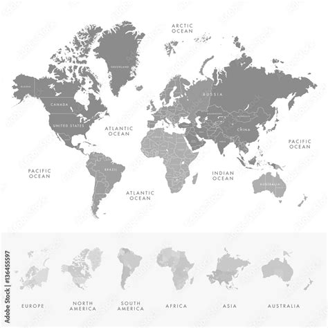 Continents Map 的图像结果