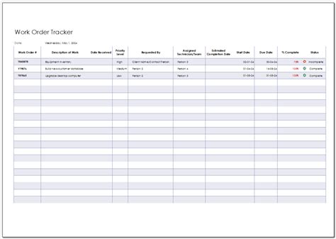 Image result for Work Order Tracker