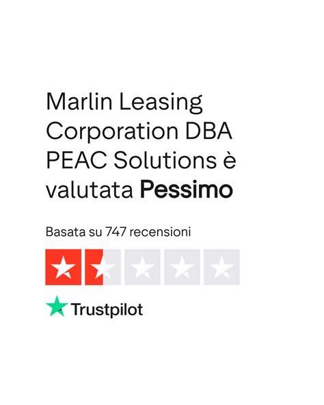 Marlin Leasing Corporation DBA PEAC Solutions | Leggi le recensioni dei ...