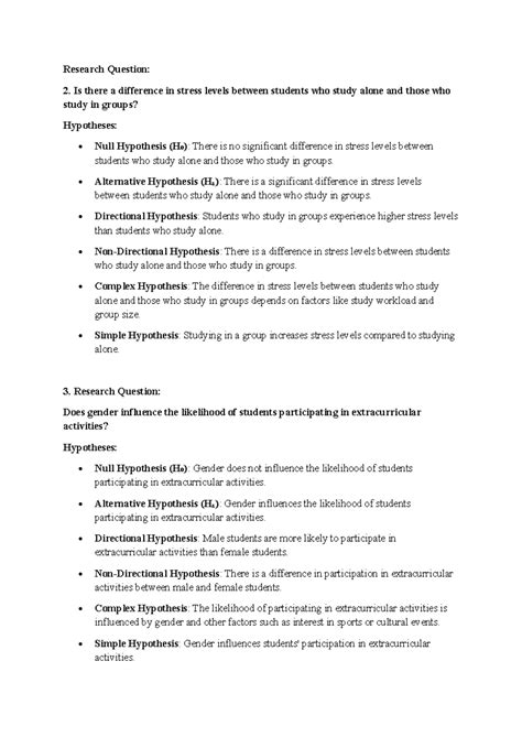 Hypothesis formed - Research Question: 2. Is there a difference in ...