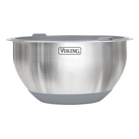 Viking 10-Piece Stainless Steel Mixing Bowl Set with Lids, Gray ...