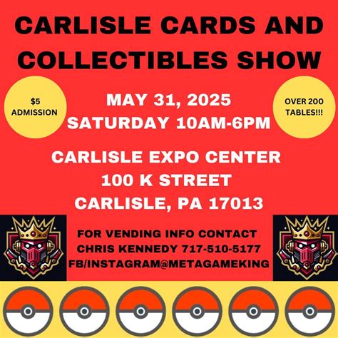 CARLISLE CARDS AND COLLECTIBLES SHOW, Carlisle Expo Center, 31 May 2025