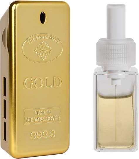 ALLEXTREME Gold Car Air Freshener Perfume Dashboard Vent Liquid Clip ...