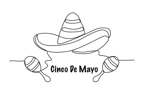 Premium Vector | A sombrero hat and a pair of maracas Cinco de mayo ...