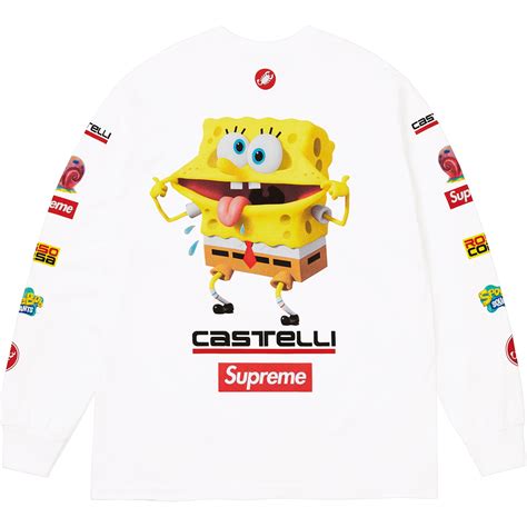 Supreme x SpongeBob SquarePants Castelli Racing L/S Tee "White ...