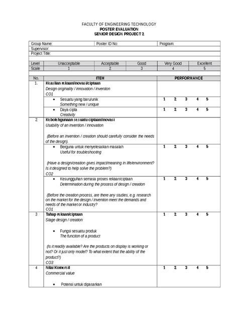 Poster Presentation Rubric | PDF | Innovation | Science And Technology