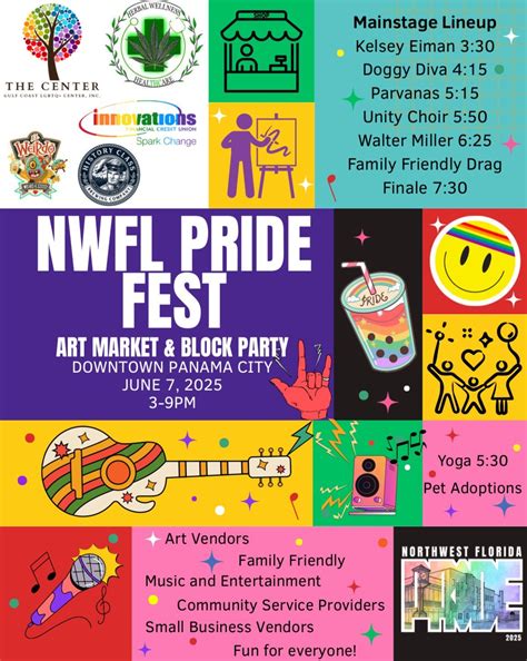 NWFL Pride Fest Art Market & Block Party, Historic Downtown Panama City ...