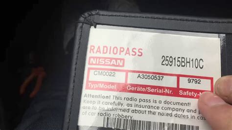 Image result for Nissan Note Radio Code