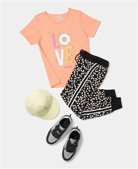 Buy Girl's Super Combed Cotton French Terry Printed Slim Fit Joggers ...