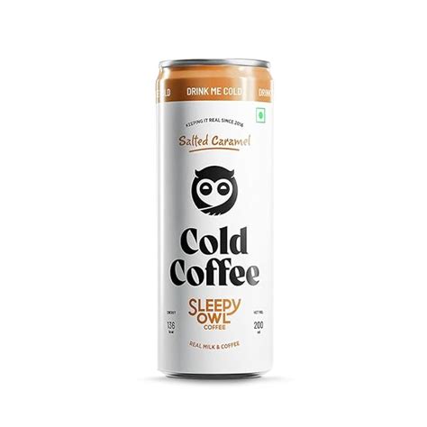 Sleepy Owl Salted Caramel Cold Coffee | 230ml(200ml+30ml Extra ...