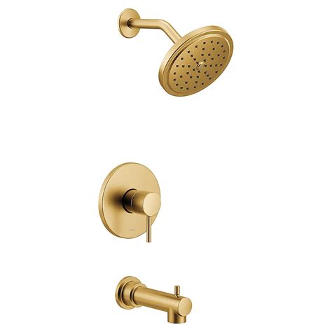 Moen Align Brushed Gold 1-handle Single Function Round Shower Faucet ...