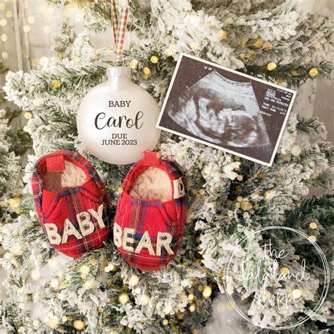 Christmas pregnancy announcement holiday digital baby announcement ...