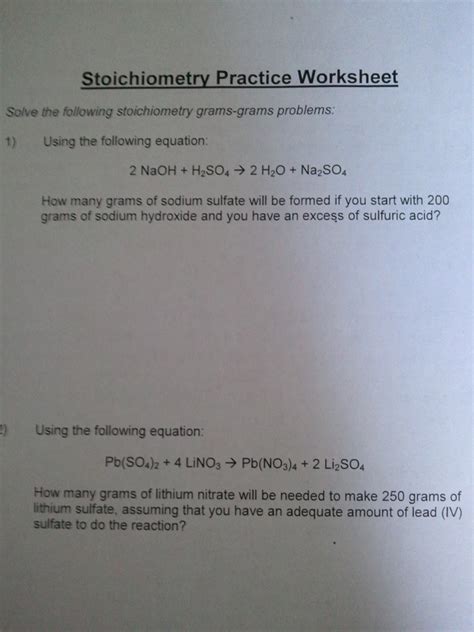 Image result for Stoichiometry Lessons