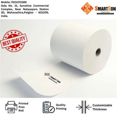 Pos Rolls - Pos Billing Roll 3" inch Thermal Paper Black Impression (48 ...
