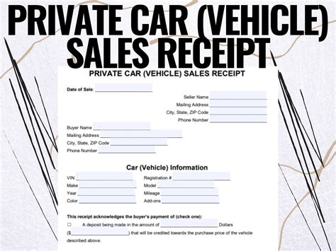 Private Car Sale Receipt Template - Employee Onboarding Template