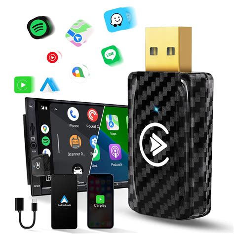 MSXTTLY Wireless Android Auto & CarPlay Adapter, Wired to Wireless for ...