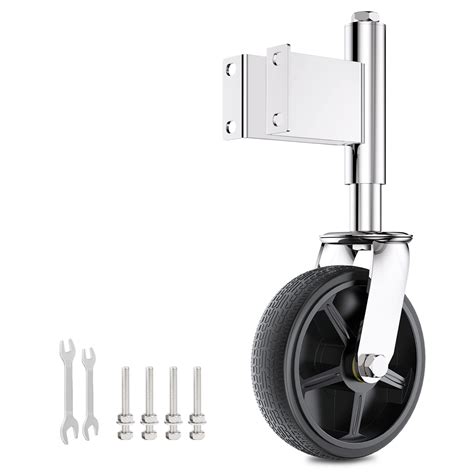 Buy Homhoo Spring Loaded Gate Casters 8” Heavy Duty Gate Caster Wheels ...