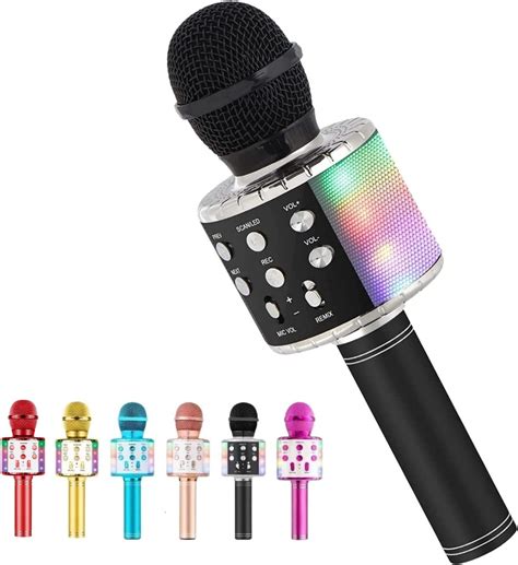 Milerong Karaoke Microphone for Kids Singing,5 in 1 Wireless Bluetooth ...