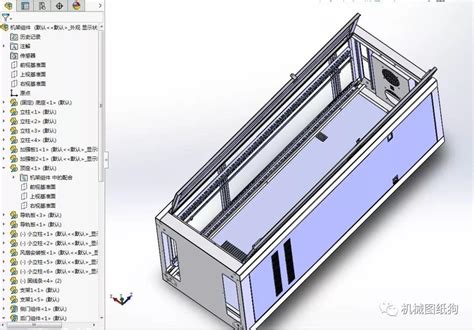 高温环境箱框架钣金结构3D模型图纸 Solidworks设计 – KerYi.net