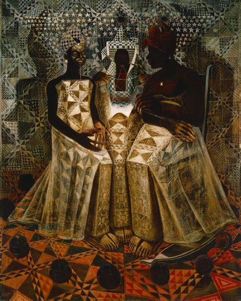 John Thomas Biggers, Starry Crown, 1987, acrylic and mixed media on ...