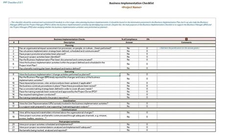 Image result for Implementation Checklist Editable Template