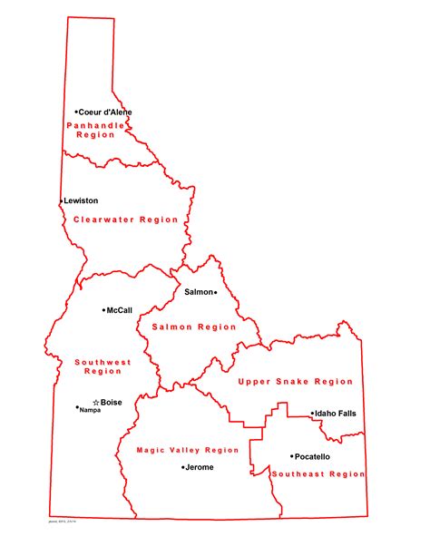 Administrative Regions & Office Locations - 8.5" x 11" (image)