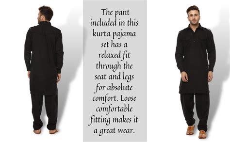 Royal Kurta Men's Linen Pathani Suit (Royal_235_Black_Small) : Amazon ...