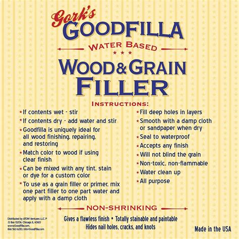 Goodfilla Water-Based Wood & Grain Filler - White Oak - 1 India | Ubuy