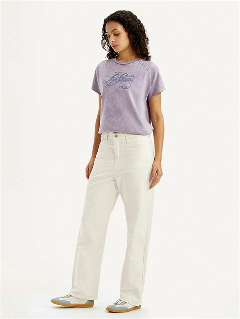 Women's Off White Ribcage Straight Fit High Rise Jeans – Levis India Store