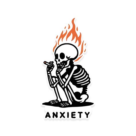 Anxiety skull sticker – Fantastick