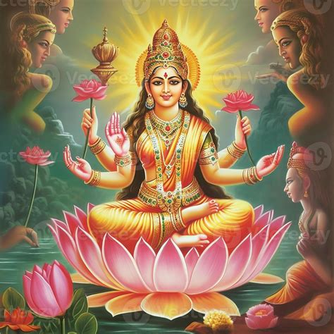 maha lakshmi images download mah laxmi goddess on lotus images 23141160 ...