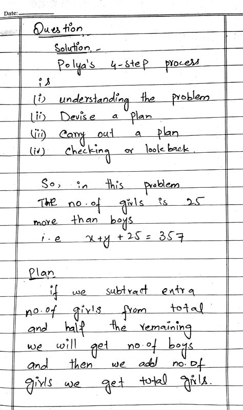 Image result for Four-Step Problem Solving Process Math