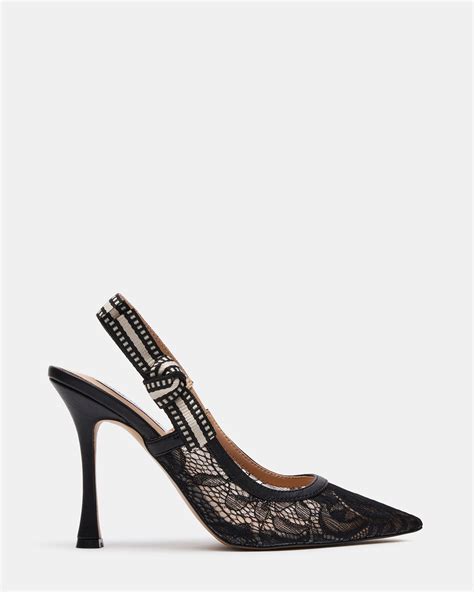 BRI Black Lace Slingback Pump Women's Heel – Steve Madden