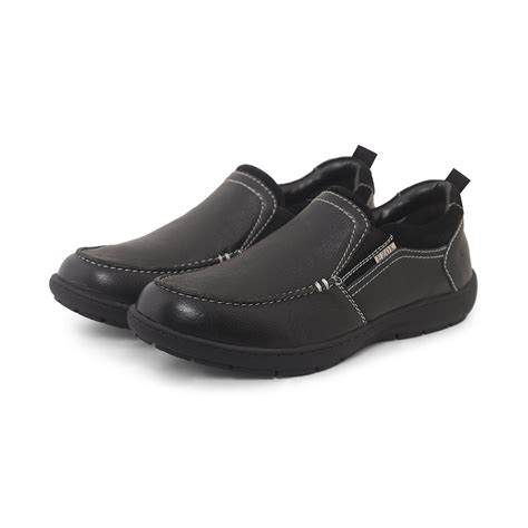 Buy Men Black Leather Slipon Shoes Online shop | Ezok Shoes