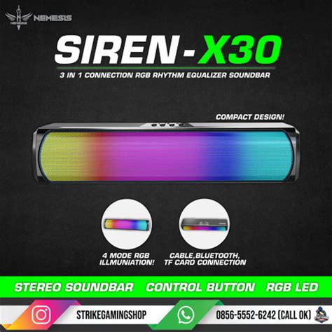 Jual NYK SIREN X-30 3 IN 1 CONNECTION RGB RHYTHM EQUALIZER GAMING ...