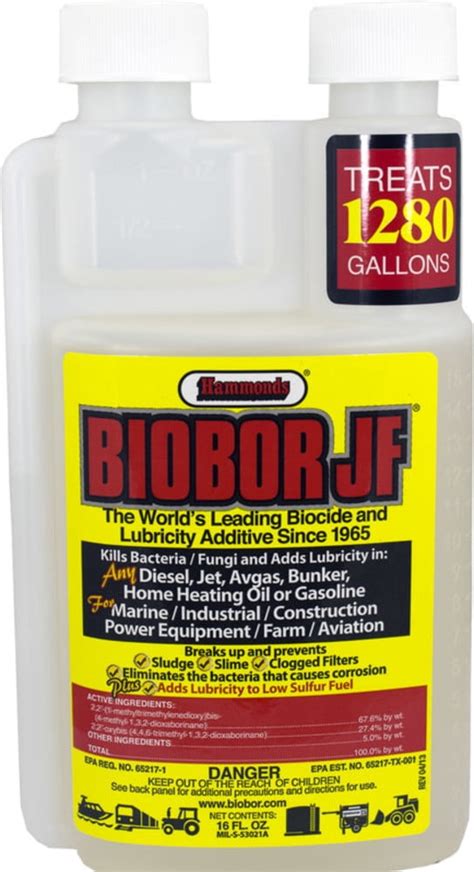 Buy 16 oz Hammonds Biobor JF MicroBiocide Diesel Fuel Sludge Slime ...