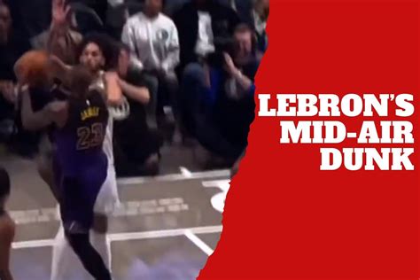 LeBron James shocks fans with mid-air hand switch for left-handed dunk ...