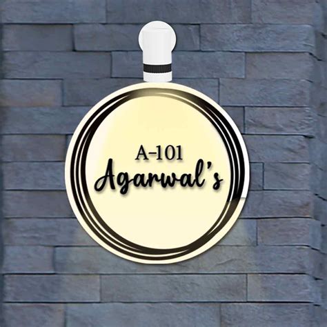 Get Customized Golden Acrylic Letters House Name Plate – Nutcase