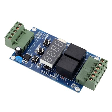 Anself 12V Dual Programmable Relay PLC Board Cycle Delay Timer Module 2 ...