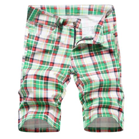 Mens Plaid Shorts Clearance Casual Classic Fit Athletic Workout Golf ...