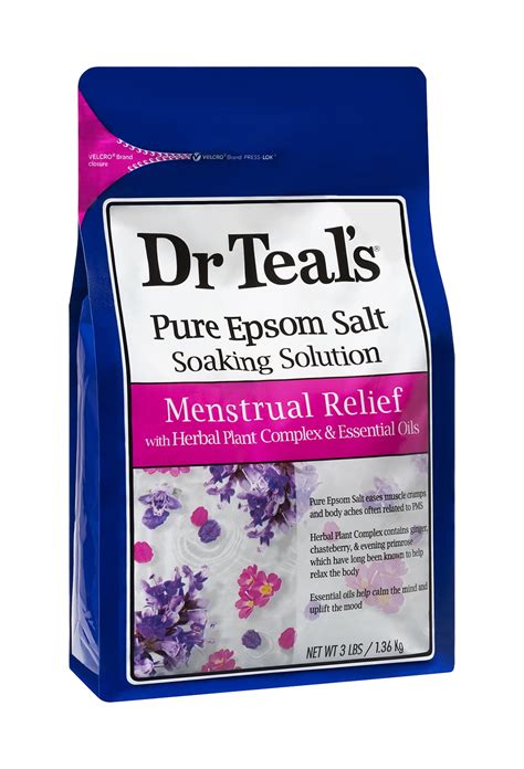 Dr Teal's Menstrual Relief Epsom Salt Soaking Solution with Herbal ...