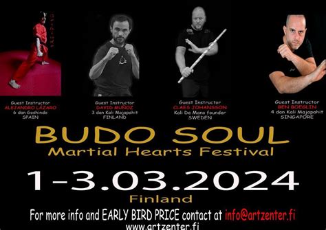 Budo Soul FINLAND 1-3.03.2024: MARTIAL HEARTS FESTIVAL, MoovKids ...