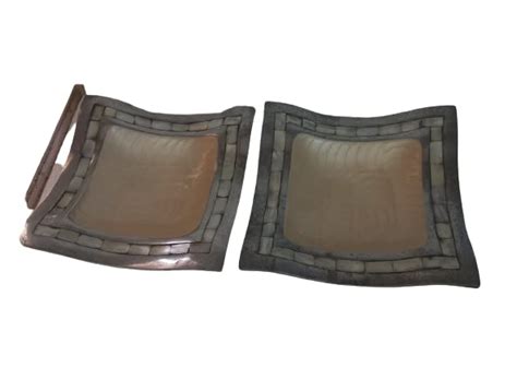 Sankalan Art Gallery Supari Tray, Set of 2, Made of Aluminium, MOP ...